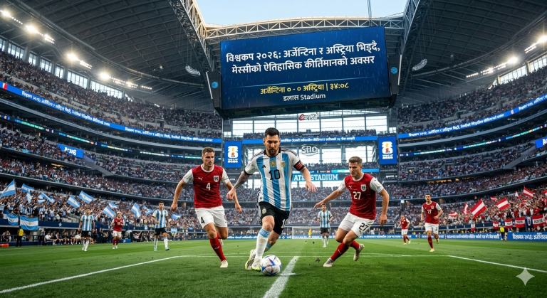 आज अर्जेन्टिना र अस्ट्रिया भिड्दै, मेस्सीको ऐतिहासिक कीर्तिमानमा सबैको नजर